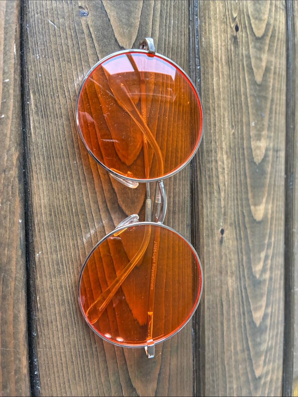 Round Orange Glasses